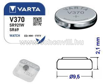 VARTA Watch V370 SR921W SR69 gombelem 1,55V 30mAh 1db/bliszter 1.